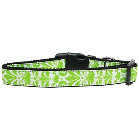 MIRAGE PET PRODUCTS Damask Lime Green Nylon Cat Collar 125-207 CT